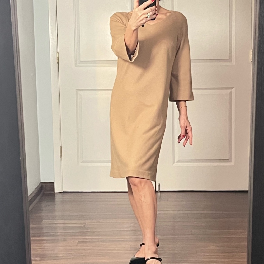 Rope 100% wool v neck shift dress size XS